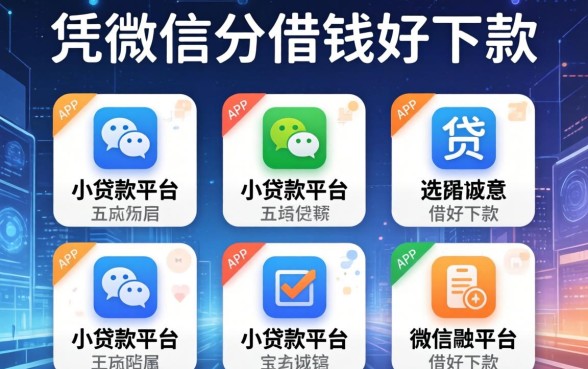凭微信分借钱的app，分析五个小贷款平台好下款