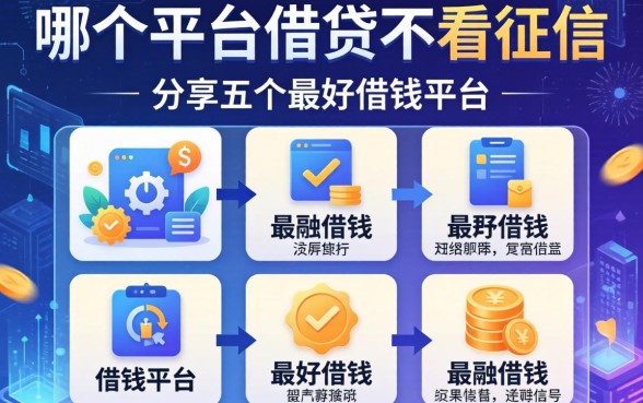 哪个平台借贷不看征信，分享五个最好借钱的平台