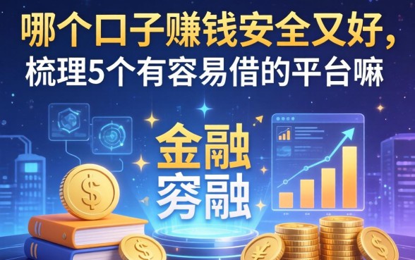 哪个口子赚钱安全又好，梳理5个有容易借的平台嘛