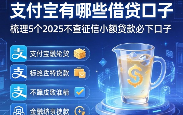 支付宝有哪些借贷口子，梳理5个2025不查征信小额贷款必下口子